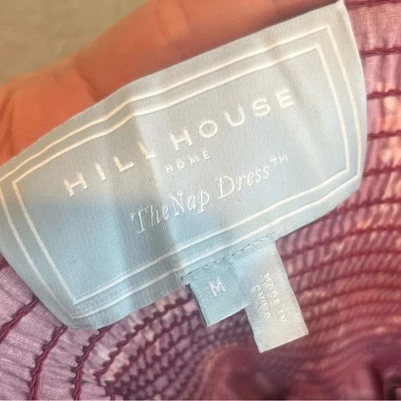 Hill House Ellie Nap Dress in Burgundy Botanical print size M - Picture 3 of 8